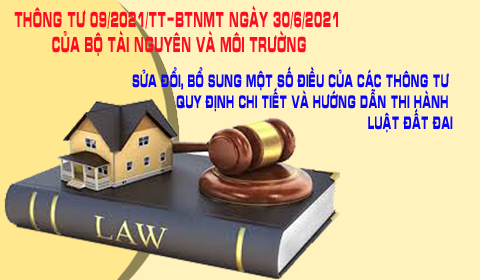 Thông tư 09/2021/TT-BTNMT hướng dẫn Luật đất đai